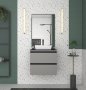 Cozimax Gaia Bathroom Vanity With Tempered Glass And Prisma Basin