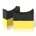 2PCS Car Tire Applicator Polishing Sponges Tire Pad Colored Polishing Sponges For Waxing Cleaning Sponges With Double Width Curv