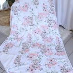 Personalised Fleece Blanket Bunny Soft Rose