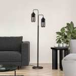 Florence Floor Lamp Black Metal 2 Light