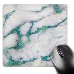 3DROSE Image Of Luxury And Trendy Teal Metal Glitter Veins Gray Marble Mouse Pad MP_275087_1