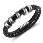 CBA102616 - Men's Personalized Bracelet Wrist Strap Sterling Silver