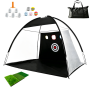 Golf Net Set - Hitting Practice Tent Golf Training Aid Outdoor - 3M