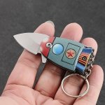 MINI Folding Pocket Knife With Damascus Blade