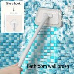 1SET Long Handle Tub And Tile Cleaning Brush With 2 Sponge Heads Set Only 1 Sponge Head Multi-functional Bathroom Floor Wall Ti