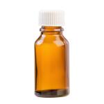 15ML Amber Glass Aromatherapy Bottle With Screw Cap - White 18 410