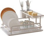 2-TIER Dish Drying Rack With Utensil Holder Steel Dish Drying Kitchen Rack