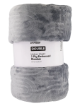 Double Embossed 2 Ply Blanket - 200 X 200 Cm Grey