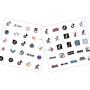 Tiktok Gift Cars Toys Books Skate-board Fridge Stationery Vinyl Stickers