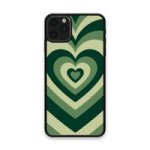 Custom Printed Tpu Cases - Apple Iphone 11 Pro Max & 39 Dark Green Heart& 39 By