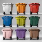 Violet 120 Liter Wheelie Bin