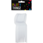 White Plastic Teaspoons 12-PACK
