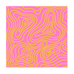 Yellow Contour Lines Art Print