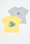 PoP Candy 2 Pack Tee - Grey & Yellow
