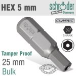 Allen hex 5MM Security Insert Bit Bulk
