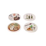Printed Asters Set 4PCS 10.1CM 2027-5