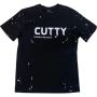- C Chevelle Mens Printed Black/white Crew Neck Short Sleeve Tee