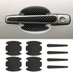 8PCS Carbon Fiber Car Door Handle Protectors - Anti-scratch Covers For Enhanced Paint Protection