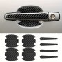 8pcs Carbon Fiber Car Door Handle Protectors - Anti-Scratch Covers For Enhanced Paint Protection