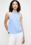 Edit Piped Turtleneck Shell - Hydrangea & Navy