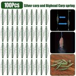 100PCS Carp Fishing Inline Spring Method Feeder Bait Cages Terminal Tackle Method Feeder Fishing Accessories