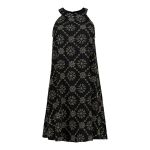 Embroidered High Neck Dress
