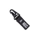 Blood Type Key Chain With Snaphook A Negative Black - 1PC