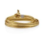 Double Bracelet In Coloured Leather