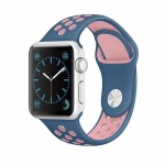 Apple Silicone Strap For 38 40 41MM Watch M l Navy & White