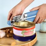 The Original Heavy Duty Stainless Steel Smooth Edge Manual Can Opener And Bottle Openers Soft Handle Rust Proof Oversized Handhe