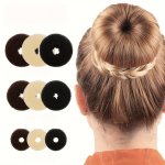 3PCS SET Donut Hair Bun Former Elegant Hair Bun Maker Diy Hair Styling Tools Different Sizes