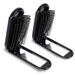 Foldable Travel Hair Brush With Mirror Collapsable Pocket
