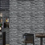 1 Roll Self-adhesive Wallpaper Simulated Stone Brick Pattern Contact Paper Peel And Stick Waterproof Removable Living Room Kitch