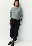 Crease-front Sweatpants - Navy Blue
