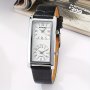 Elegant Couples' Quartz Watch With Dual Time Zones - Casual Fashion Business Style Faux Leather Strap For Men & Women