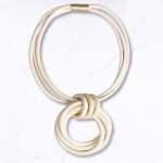 Multi Rubber String Necklace - Cream Free