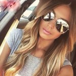 Fashionable Retro Color Mirror Glasses For Men And Women's Metal Frame Dazzling Color Coated Glasses