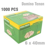Pro Tech Domino Tenon 6 X40 Mm 1000 PC Box Beech Wood PTD0640 1000