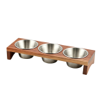 Acacia Wood Sauce Dish Set 304 Stainless Steel Dipping Bowls
