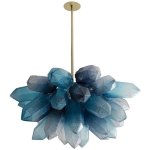 Blue Crystal Cluster Chandelier