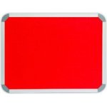 Parrot Notice Board - Info Board Aluminium Frame 3000 X 1200MM - Red