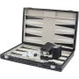 Portable Leather Box Backgammon