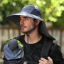 UV Protection Classic Fresh Fisherman Hat Wide Brim Breathable Bucket Hat With Mask & Neck Flap Solid Color Series For Summer Fishing Hiking Outdoor Sports Travel