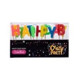 Candles - Happy Birthday - Assorted Colours - 13 Pieces - 5 Pack