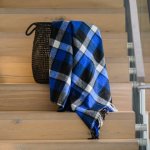 Piccolo - Botswana Check Royal black natural - 110 X 130 Cm