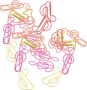 60PCS Colorful Metal Music Note Paper Clips Marking Clips For School