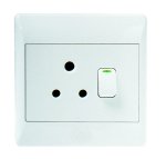 A7401 16A Switched Socket Outlet 4X4 C w White Cover Plate