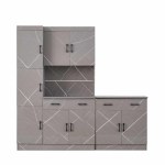 2 Piece Gloss Kitchen Scheme Grey Marble Or Black Marble MW320RT