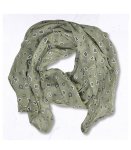 Alphabet Print Scarf - Olive Free