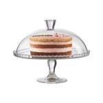 Patisserie Footed Cake Stand With Dome Clear